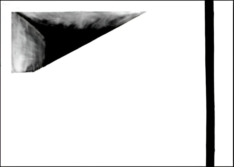 Illusion des Raums Scheinbar aufgeschnittene Leinwand mit einem sichtbaren Raum dahinter.