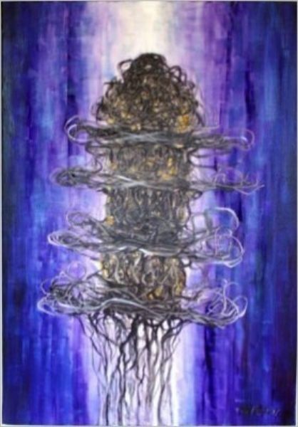 Medusa Organische, tentakelartige Form, die an eine schwebende Medusa erinner