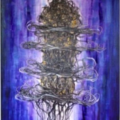 Medusa Organische, tentakelartige Form, die an eine schwebende Medusa erinner