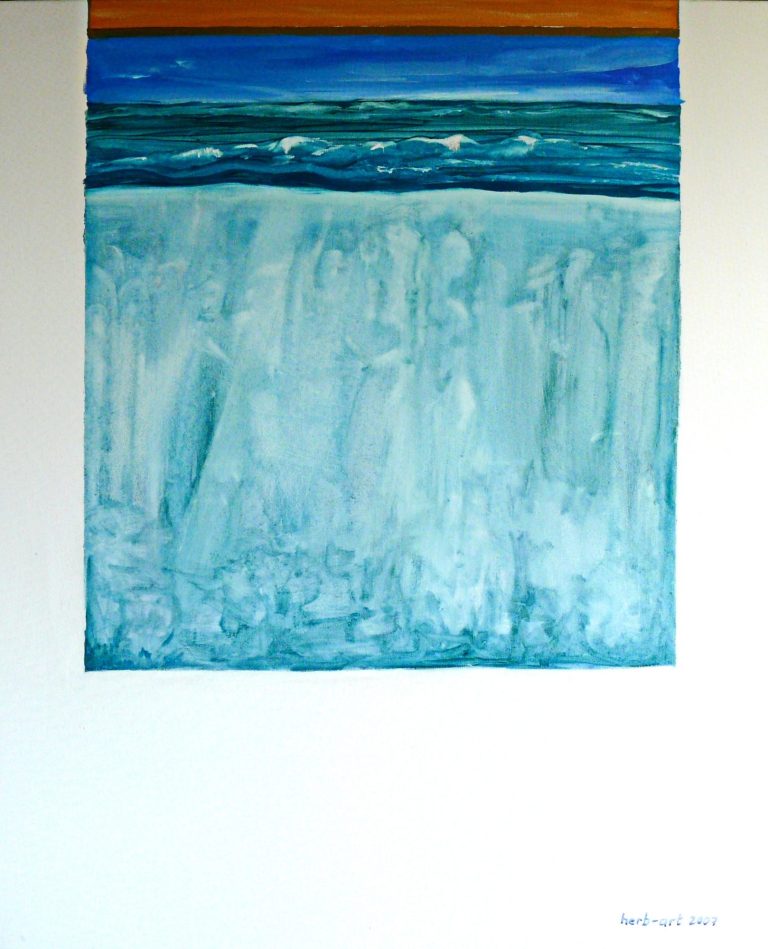 underwater Light Abstrakte Darstellung eines blauen Ozeans mit sanften Wellen und hellem Hintergrund.